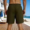thumbnail image 3 of Yievot Mens Casual Shorts 7 Inch Inseam Cotton Shorts Elastic Waist Drawstring Summer Beach Shorts, 3 of 7