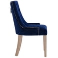 thumbnail image 2 of Modern Contemporary Urban Design Dining Kitchen Room Side Chair, Set of Four, Velvet Fabric Wood, Navy Blue, 2 of 4