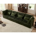 thumbnail image 1 of CHIC HOUSE Oversized Modular Sofa,Extra Deep Cloud Corduroy Sectional Couch with Ottoman Chaise,FSC Certified Fluffy Chenille Corner V Shape Sofa for Living Room,Villa, 1 of 9