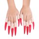 thumbnail image 1 of Garras de terror para Halloween - Juego de 10 uñas de goma rojas para fiestas y decoración espeluznante, 1 of 6