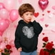 thumbnail image 5 of Sudadera con capucha y estampado de corazón de San Valentín, sudadera de manga larga para niños y niñas, chaqueta para niñas de talla mediana y grande., 5 of 7