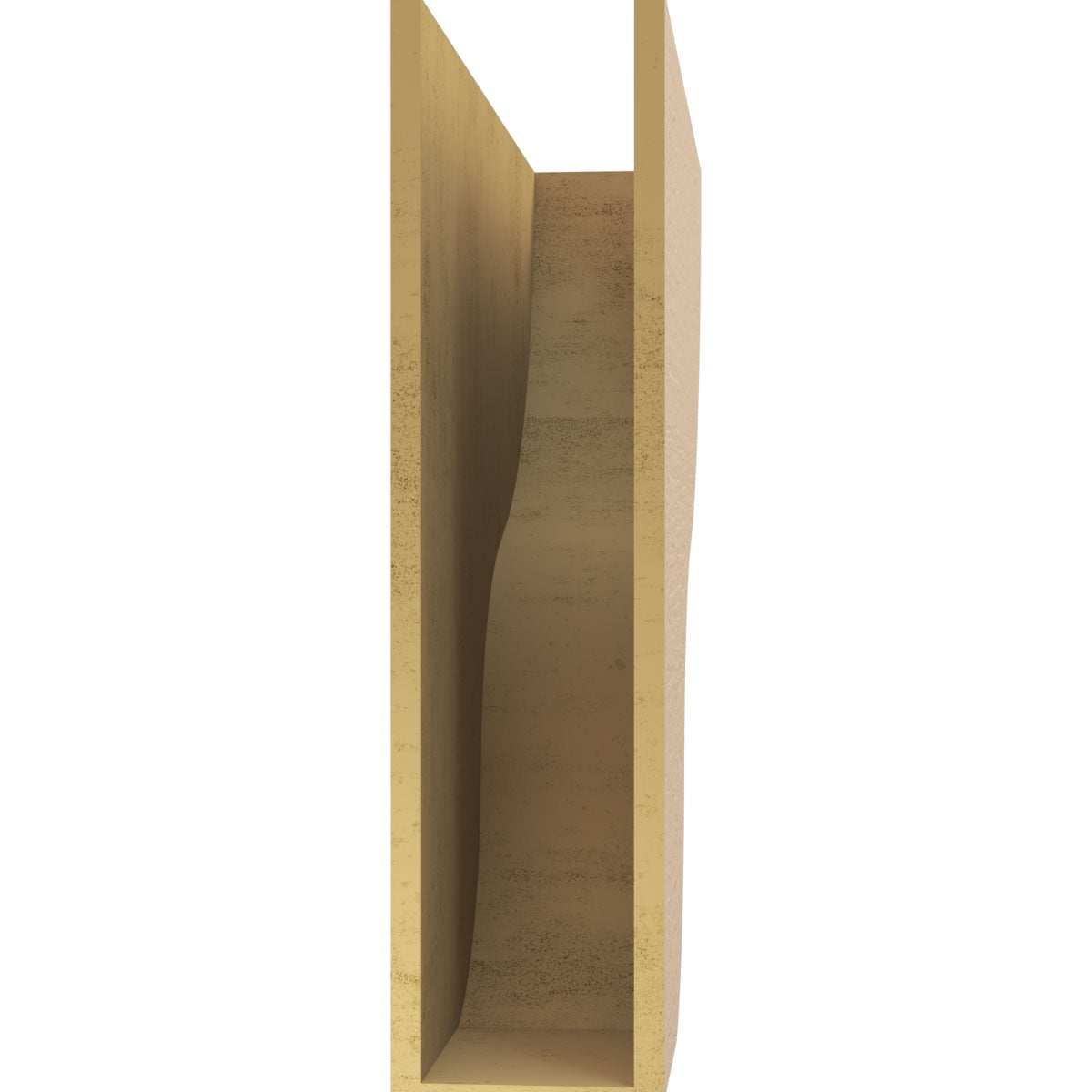9"W x 36"D x 36"H Thin Greensboro Rough Cedar Woodgrain TimberThane Corbel, Primed Tan