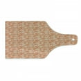 thumbnail image 1 of Shells Cutting Board, Sketched Warm Colored Seahorse Starfish Scallops and Lace Murex, Decorative Tempered Glass Cutting and Serving Board, Wine Bottle Shape, Burnt Sienna Pale Orange, by Ambesonne, 1 of 1