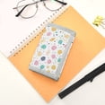 thumbnail image 7 of JIALIOU Nylon Trifold Card Wallet with ID Window Zipper Pocket for Men Women Teen Seashells and Dots, 7 of 7