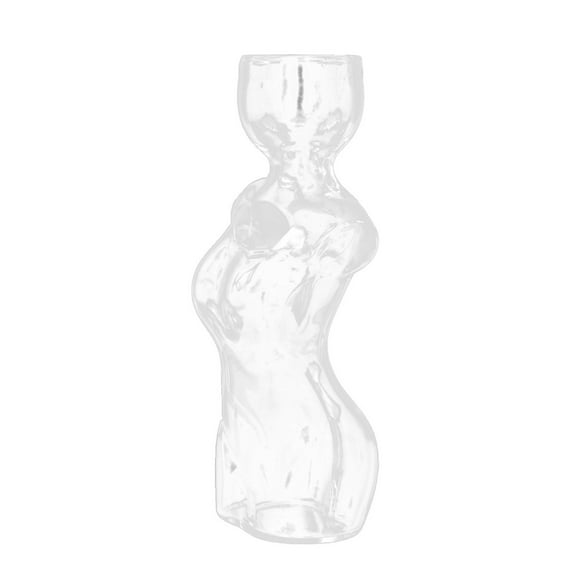 lixuesong Female Body Shape Glass Hydroponic Vases For Avocado Root Growing Clear Plant Terrarium Container Creative Desk Decors