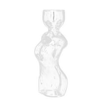 lixuesong Female Body Shape Glass Hydroponic Vases For Avocado Root Growing Clear Plant Terrarium Container Creative Desk Decors