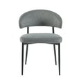 thumbnail image 3 of Walker Edison Modern Curved Back Upholstered Dining Chair, Set of 2, Charcoal, 3 of 15
