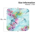 thumbnail image 3 of Kll Square Drink Coasters Set Of 4,Pu Leather Absorbent Coasters Set Decorative Coffee Cup Coasters Housewarming Gift For Home Decor-Dragonfly Floral, 3 of 9