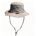 thumbnail image 5 of Sun Hats for Men Women, Detachable Chin Fishing Hat UPF 50+ UV Protection Wide Brim Bucket Hats Embroidered Foldable Boonie Hat for Hiking Camping Sai Gray-B, 5 of 5