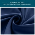 thumbnail image 3 of Unique Bargains 15' Deep Pocket Cotton Fitted Sheet Bottom Breathable Sheets Queen Navy Blue, 3 of 9