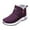 A Purple, variant on Women's Thermal Boots Winter Ankle on Short Comfortable Waterproof Snow Walking Fuzzy Booties Wide Arch Support Shoes Black 40