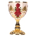 thumbnail image 2 of Calice d'Or, Gaufré Vin de Style Fleur Rétro Gobelet 4en Haut pour Banquet Fleur Rouge sur Or et Blanc, Rouge Or, 2 of 8