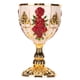 thumbnail image 2 of Cáliz de Oro, 4 Pulgadas de Alto, Aleación de Zinc, Patrón de Flores Retro en Alivio, Elegante Copa de Proxeneta, Copa de Vino Vintage Para Fiesta, Banquete, Bar, Arte En El, 2 of 7