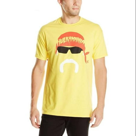 WWE Men's Hulk Hogan Face Silhouette T-Shirt (Best Hulk Hogan Matches)