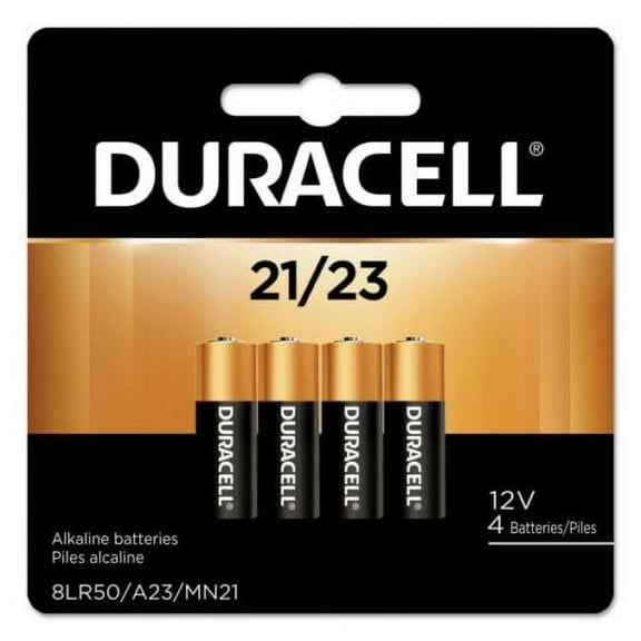 4 Pack Duracell A23 21/23 Batteries 12V 23A, A23BP, GP23, MN21, 23GA, 23AE