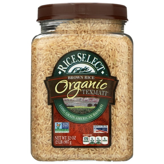 RiceSelect Brown Organic Texmati American-Style Basmati Rice, 32 oz
