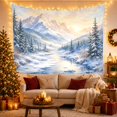 thumbnail image 3 of Around Partially Frozen with River Winding Through Valley, Mystical Fantasy for Space Lovers, Galaxy Room Decor, Christmas Gift, Tapestry Wall Hanging for Bedroom and Dorm, 3 of 7
