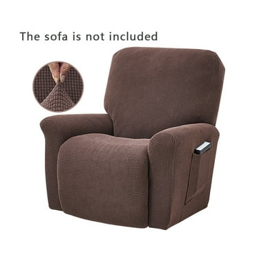 Discount.Home Stretch Recliner Chair Slipcover Elastic Full Coverage Solid Color Sofa Cover Replacement for LAZBOY, Chocolate