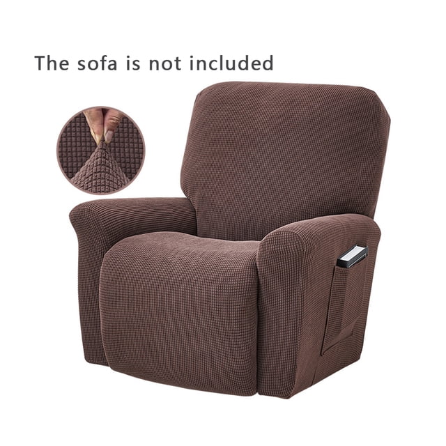 Stretch Recliner Chair Slipcover Elastic Full Coverage Solid LAZBOY; Stretch Color Sofa Cover Replacement for LAZBOY, Chocolate