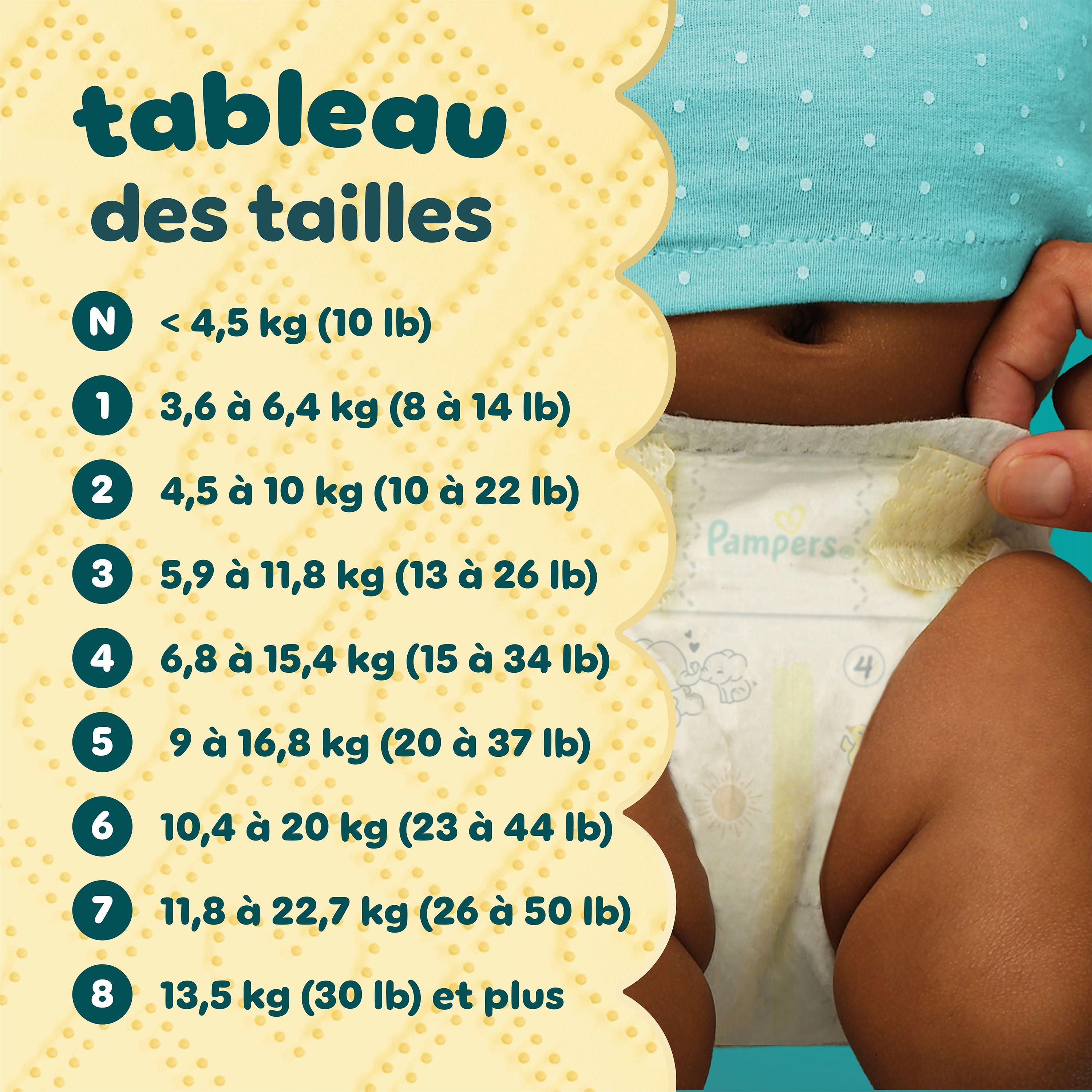 Couches Pampers Swaddlers, absorbantes, gardent bébé au sec et confortable, couche jetable pour bébé sans danger pour la peau, taille 6 (10,4 à [23 à 44 lb])