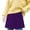 Purple, variant on White Skirt Base Skirt Fart Curtain Folded In White Sweater With Denim Skirts, Size S