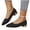 Black, variant on hoksml Women's Pointed Toe Low Heel Pumps Tweed Cloth Upper Dress Shoes Black Beige