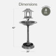 thumbnail image 3 of Best Choice Products Solar Outdoor Bird Bath Pedestal Fountain Garden Decoration w/ Fillable Planter Base - Stone, 3 of 8