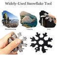 thumbnail image 4 of 2pcs Stainless Steel Snowflake Wrench Multi-tool Portable Keychain Screwdriver Bottle Opener Tool For Outdoor Camping, 4 of 5