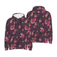 thumbnail image 6 of Bingfone Rose Mix Leopard 2 Men's Drawstring Hoodie Long Sleeve Pocket Sweatshirts-X-Large, 6 of 6