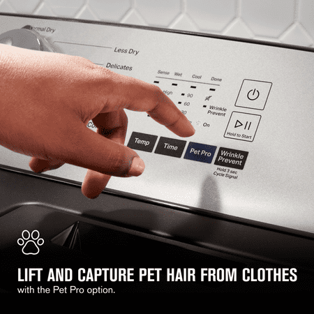 Maytag - 7.0 Cu. Ft. Electric Dryer with Steam and Pet Pro System - Volcano Black