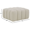 thumbnail image 3 of SAFAVIEH Couture Calyna Modern Boucle Tufted Ottoman, Light Grey, 3 of 8