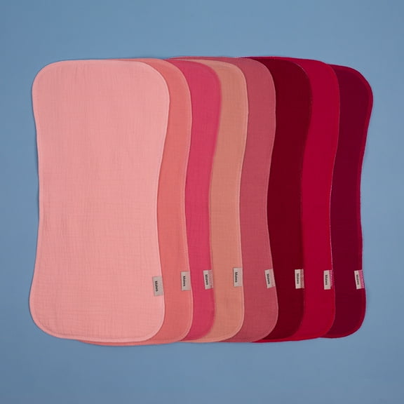 8-Pack Muslin Baby Burp Cloths, Soft And Absorbent, Unisex Newborn Bibs And Towels, Breathable Spit-Up Rags For Feeding, Nursing, And Drooling Baby Girl