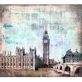 thumbnail image 2 of Haase, Andrea 16x15 Black Ornate Wood Framed with Double Matting Museum Art Print Titled - London View, 2 of 4