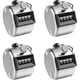 thumbnail image 1 of 4 Metal Hand Tally Counter Clicker Set, Universal Mechanical Handheld Counter, from 0 to 9999, 1 of 5