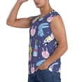 thumbnail image 3 of Haiem Men's Cartoon Rabbit Print Tank Tops Summer Sleeveless Cut Off Workout T-Shirts Fitness Vest Athletic Undershirts-3X-Large, 3 of 8