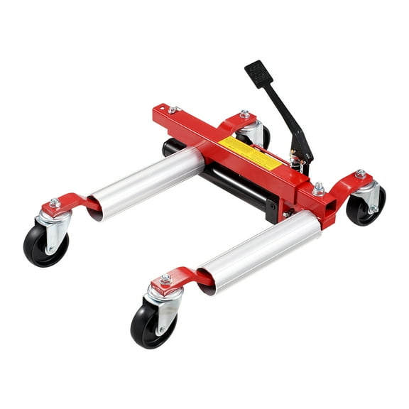 KFFKFF Hydraulic Wheel Dolly with 360° Rotating Wheels, 1500 Lbs Capacity, Heavy-Duty Vehicle Positioning Tire Jack for Auto Repair and Moving