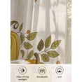 thumbnail image 6 of Yellow Orange Pumpkin Sheer Curtains 84 inches Long, Retro Fall Leaf Cartoon Thanksgiving Light Filtering Sheer Window Curtains Rod Pocket Voile Drapes for Bedroom Living Room, 52"W x 84"L 2 Panels, 6 of 7