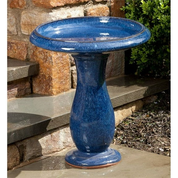 Pemberly Row Bird Bath in Snow Blue