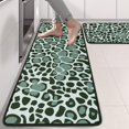 thumbnail image 2 of Kitchen Rugs Sets Of 2,Green and Dark Green Giraffe Pattern Anti Fatigue Kitchen Mat Rugs Non Slip Washable,Decorative Kitchen Floor Mats for Kitchen,Sink,Laundry,17"x47"+17"x47", 2 of 5