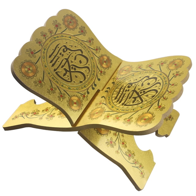 Madera islámica Eid Ramadan Gurban Festival Poner Biblia Estantería Decoración Leyfeng Estante para libros
