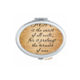 thumbnail image 1 of Hope Quotes Error Mirror Oval Portable Hand Pocket Makeup, 1 of 3