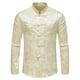 thumbnail image 1 of Tops para hombre, camisas, blusas, elegantes, informales, camisas de manga larga, moda sólida, cuello levantado, botón chino, camisa de dragón oscuro, Top Odeerbi ODB-5, 1 of 9