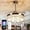 Gold-Crystal, variant on 42 inch Ceiling Fan with Light and Remote Control 3 Lights Levels, Modern Crystal Retractable Chandelier Fans with Bluetooth Music Speaker for Living/Dining Room Bedroom