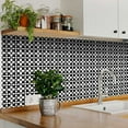 thumbnail image 2 of Mi Alma Vinyl Backsplash Decor - Black White Floral Peel & Stick Tiles 6x6, 2 of 11