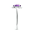 thumbnail image 3 of ANGARA Natural 1.7 Ct. Amethyst with Diamond Halo Ring in 14K White Gold for Women (Ring Size: 11.5), 3 of 9