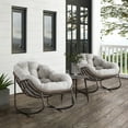 thumbnail image 2 of MOONMISS Rattan Rocking Chair, Indoor & Outdoor Comfy Rocker Chair with Thick Cushion, Modern Lounge Chair for Balcony, Porch, Garden, Backyard, Deck, Beige, 2 of 6