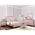 thumbnail image 7 of Bowery Hill Contemporary Wood Queen Panel Bed with Faux Leather in Rose Gold, 7 of 7