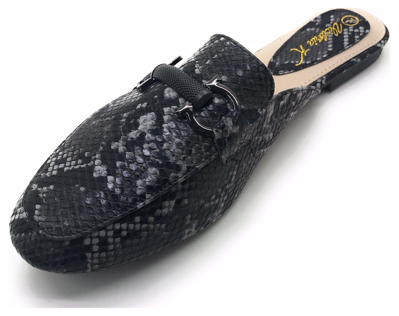Victoria K Snake Skin Slip On Mules (Women)