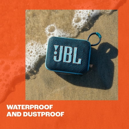 JBL Go 4 Ultra-Portable Waterproof Bluetooth Speaker, Blue