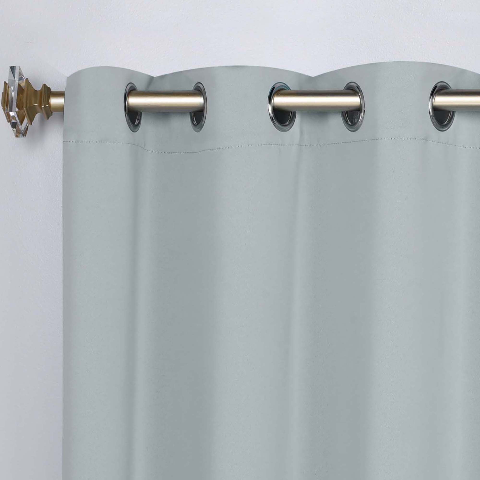 Superior Blackout Solid Light Filtering Grommet Curtain Panel Set, 46" x 96", Stone Blue